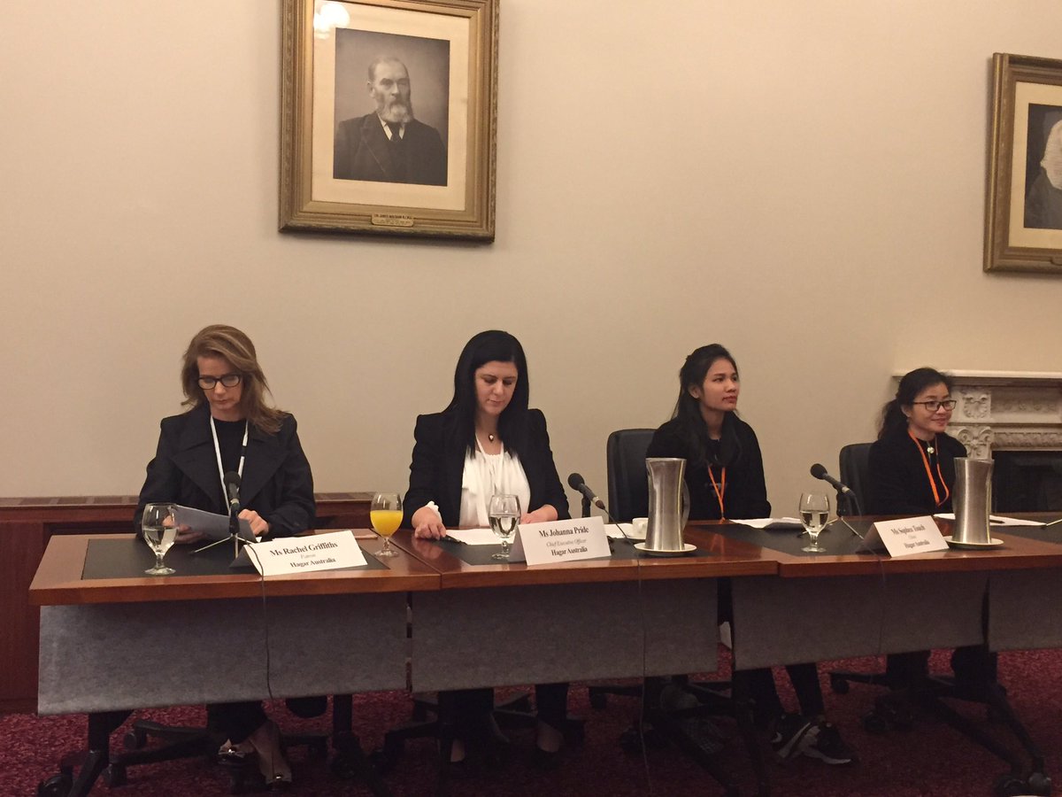 Looking forward to 1st ever hearing on orphanage tourism as form of modern slavery. Hearing evidence from <a href="/HagarAustralia/">Hagar Australia</a> &amp; Rachel Griffiths