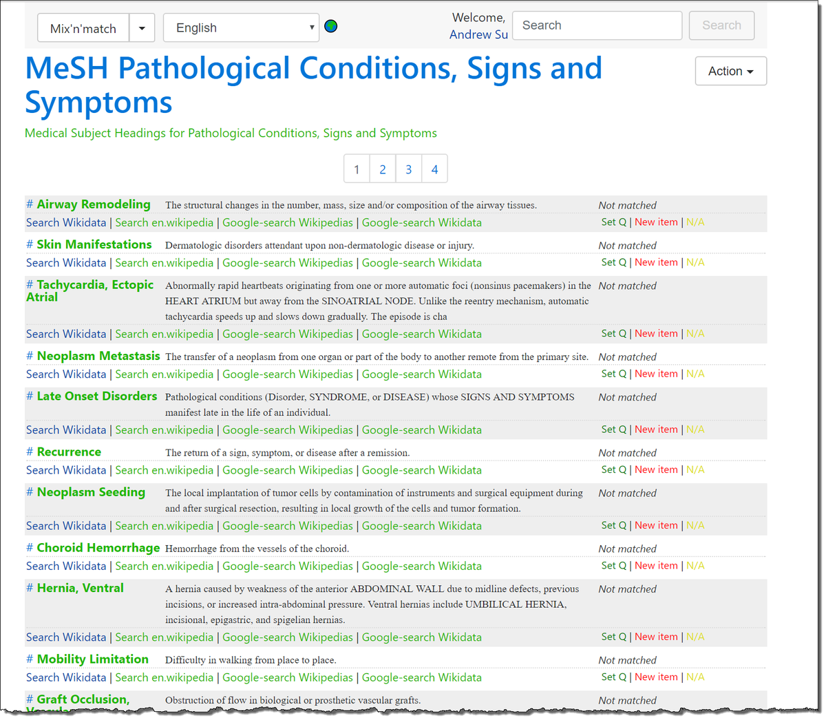 andrewsu's tweet photo. Interested in dipping your toe into #wikidata for biomed research? Help normalize these MeSH terms to Wikidata items https://t.co/LwAGwmqZ4E https://t.co/PRnacYQi52