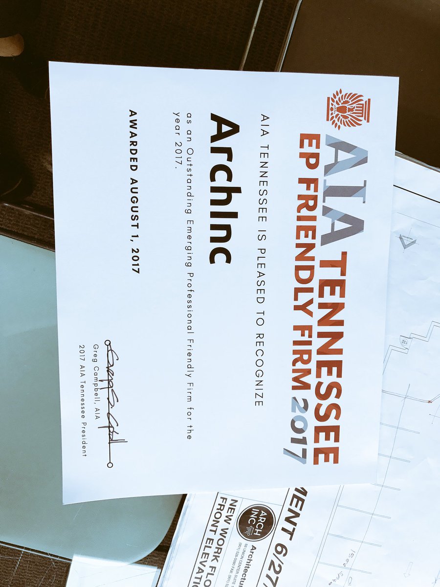 ArchIncMemphis's tweet photo. ArchInc won the 2017 outstanding emerging professional friendly small firm award! https://t.co/vUcJpyepNq