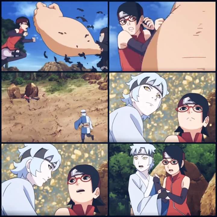 Interação MitsuSara no OVA do Boruto 😍❤ olha ele segurando a mão da Sarada *-*