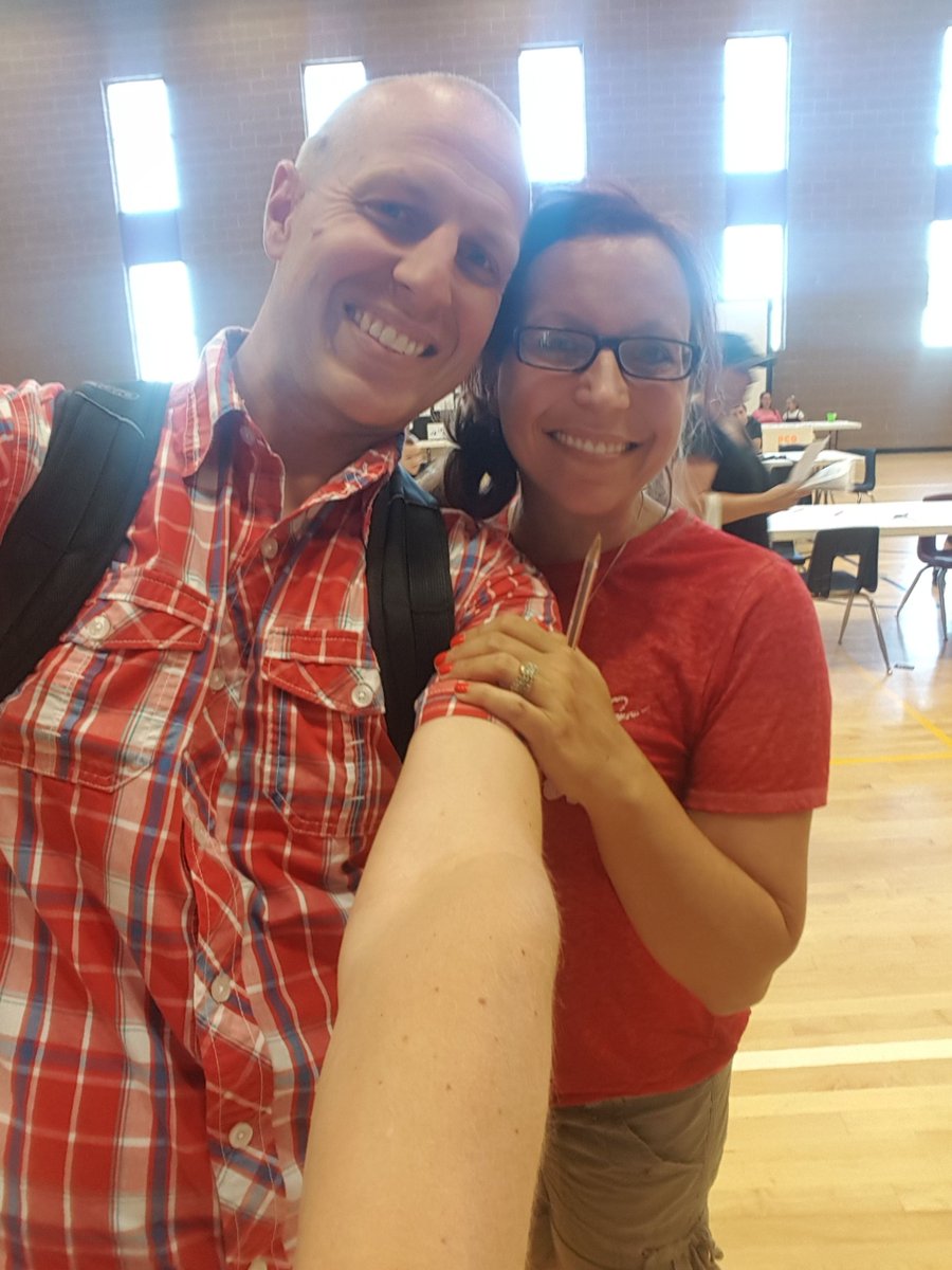 MatEdvik's tweet image. High school sweethearts. Not really, but we are sweethearts who were at our kids school today...