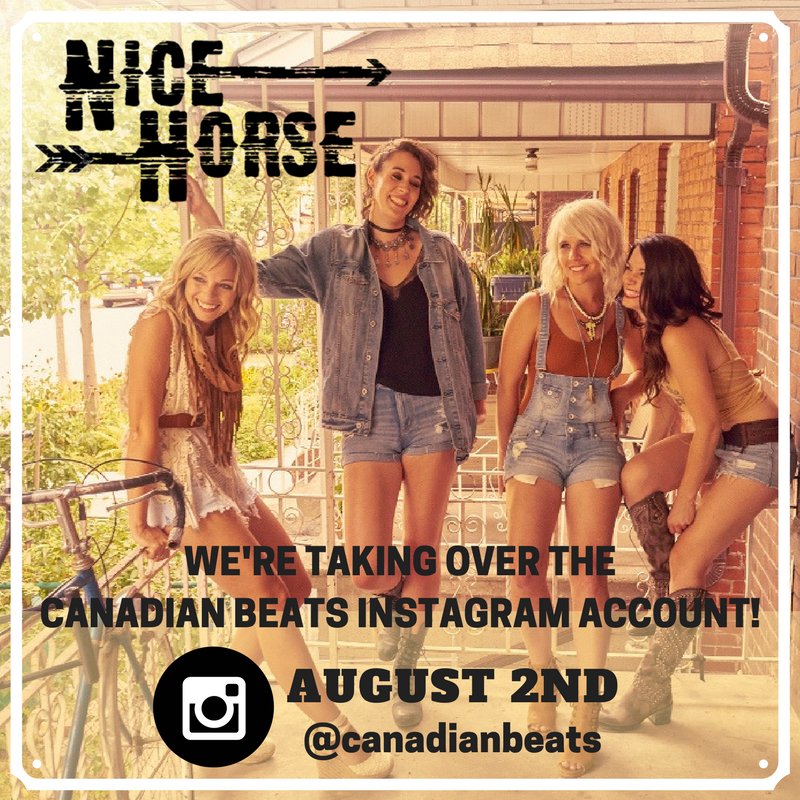 ICYMI @nicehorsemusic will be taking over our instagram account tomorrow!! Stay tuned! @canadianbeats