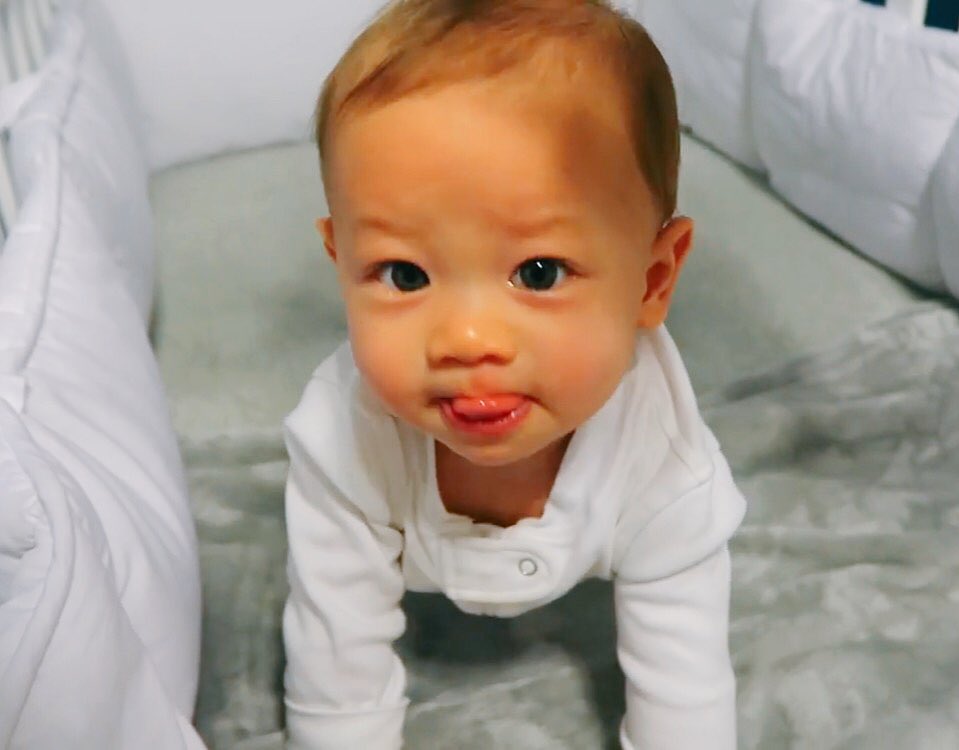 janneth7's tweet photo. @kerenswan @khoa_nguyen Landon is the cutest baby ever 😭❤️ (I love his little tongue) https://t.co/cCl89thwQx