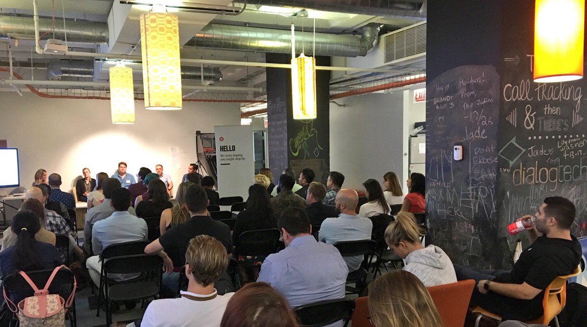 DialogTech's tweet photo. "In data science don't lose sight of bigger picture" @GA_Chicago Panel of Digital Experts @DialogTech headquarters this evening. #GAChicago https://t.co/ea6ddoDRjs