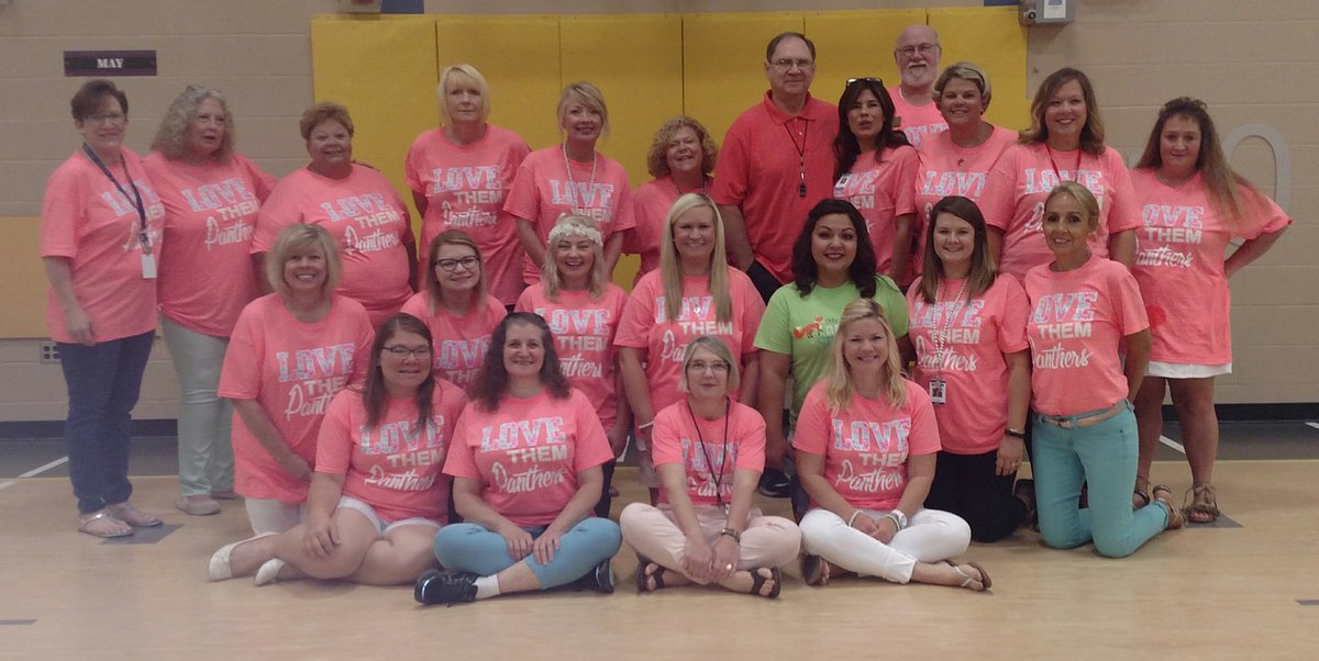 Pierce Elementary Staff on the First Day of School 2017. We are ready to promote Peace, Love &amp; Learning this year! #OKCPSday1 #Pierce2017