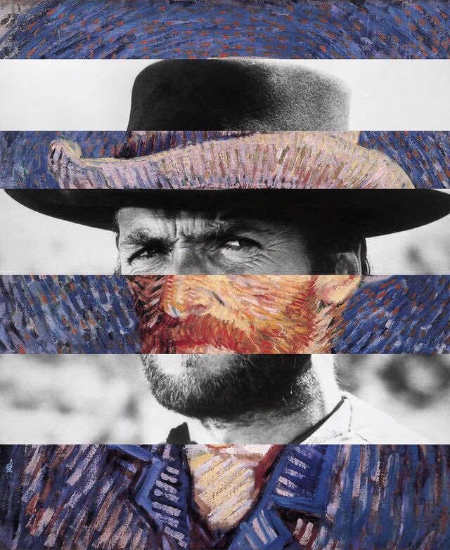 portrayaI's tweet photo. photo and painting mashups by Luigi Tarini https://t.co/MmEjqkRysb