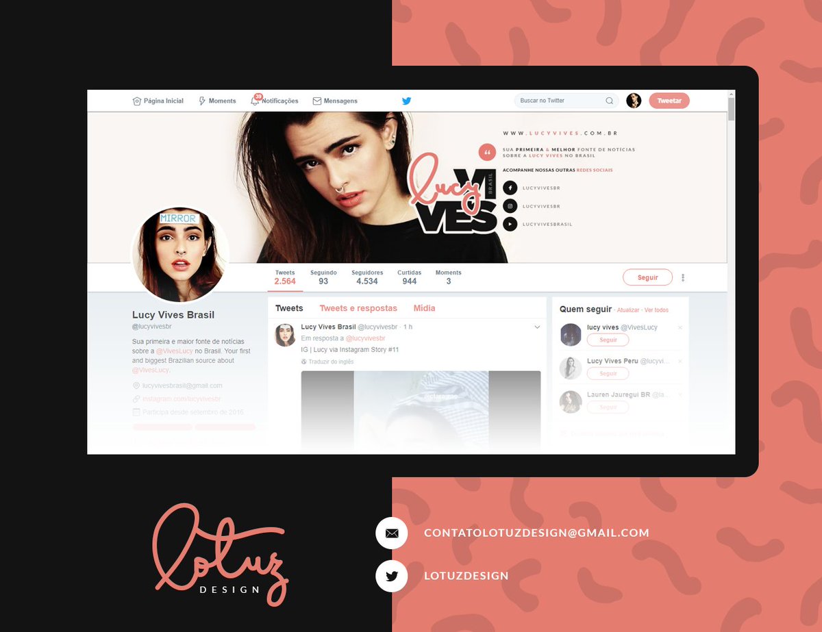 LotuzDesign's tweet photo. • Personalização de Twitter para o Lucy Vives Brasil Brasil • https://t.co/BrQU0Q4lts