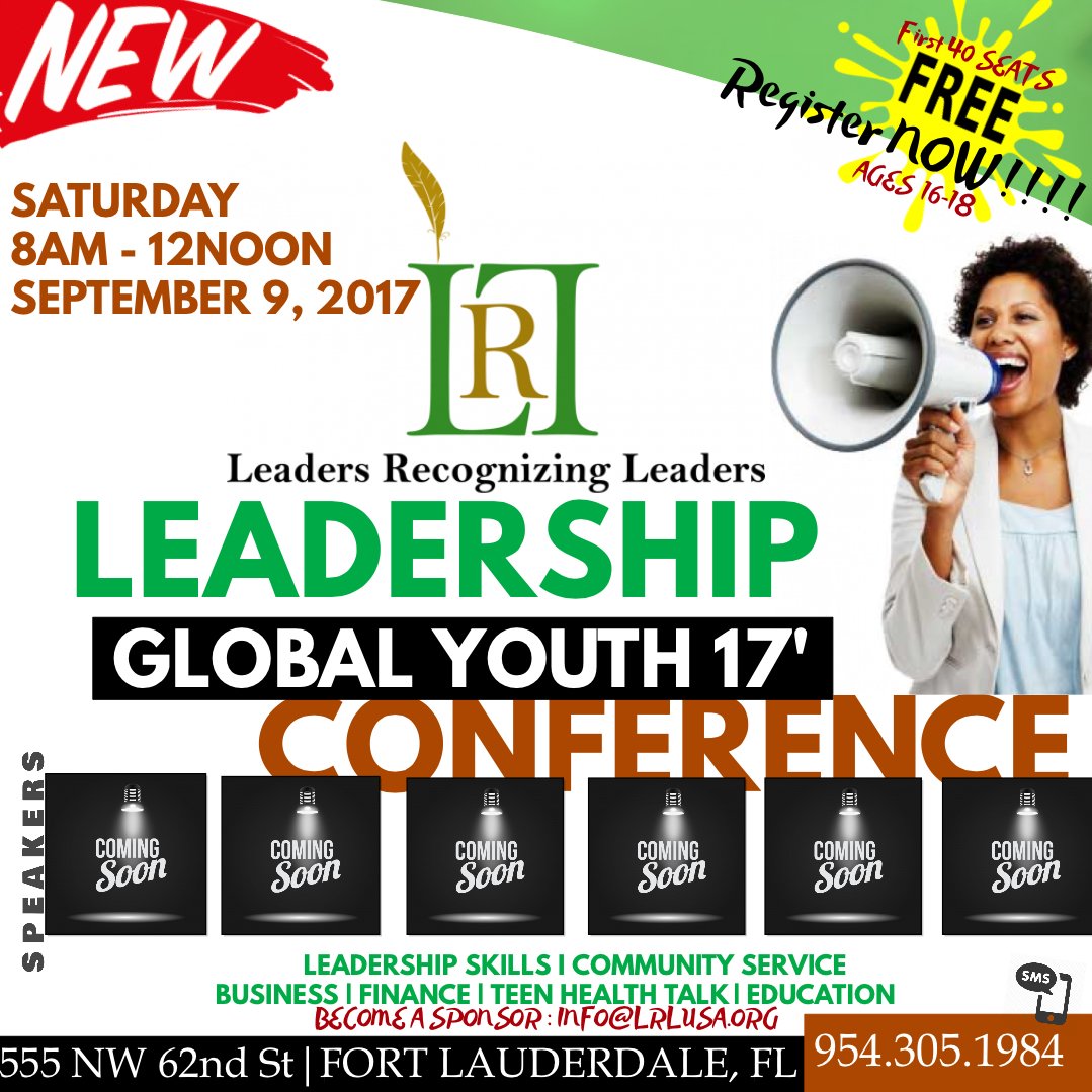 JoinLRL's tweet photo. Call for passionate #YouthSpeakers #LRLGYLC #Leadership #Conference #LeadersRecognizingLeaders Deadline Aug.9th https://t.co/1MNMNjDNF3