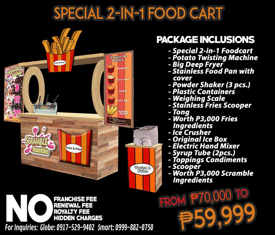 THAN_Kailabags's tweet photo. The All New #2in1 Food Cart Franchising Package!
#NOFranchiseFee
#NORoyaltyFee
#NORenewalFee
#NOHiddenCharges
#AffordableFranchise https://t.co/flPE5fcAso