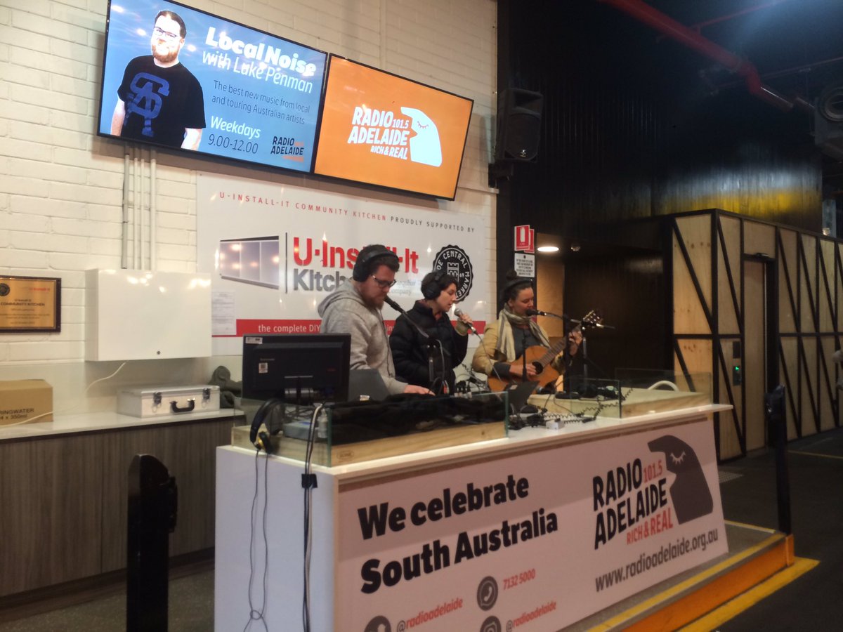 radioadelaide's tweet photo. We're live from @AdelCentralMkt with @LocalNoiseADL &amp; @MiddaySport! Come say hi! #iSupportRadAd https://t.co/b6ls4iJsjT