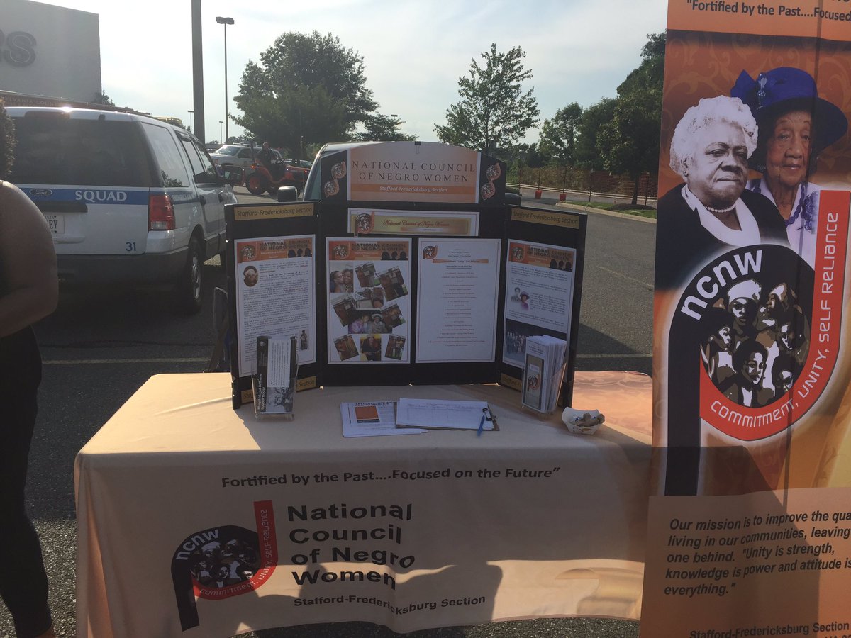 Our booth set up at NNO in Spotsylvania was a success! Look forward to seeing many new faces join our sisterhood #NationalNightOut2017 #NCNW