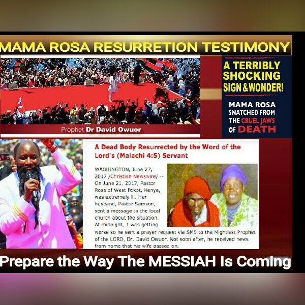 Mugustu's tweet photo. #biggerthanelections 
What will we say before the lord.?
The dead Mama Rosa is now living .
The messiah is coming. 
Prepare in holiness. https://t.co/53Ms67U3hV