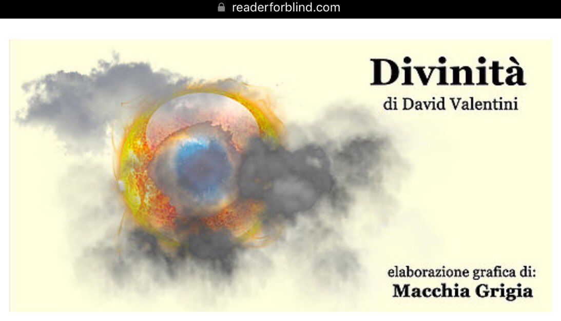 #readerforblind 
Divinità, il #racconto di <a href="/Darvax87/">David Valentini</a> 
#illustrazione di #macchiagrigia
Buona lettura.