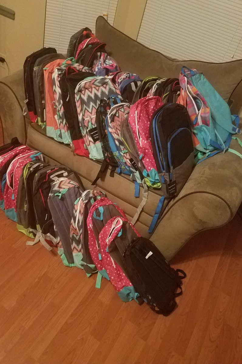 OfPlatform's tweet image. 50 backpacks ready for delivery to Dekalb county supplies...www.platformofhope.org