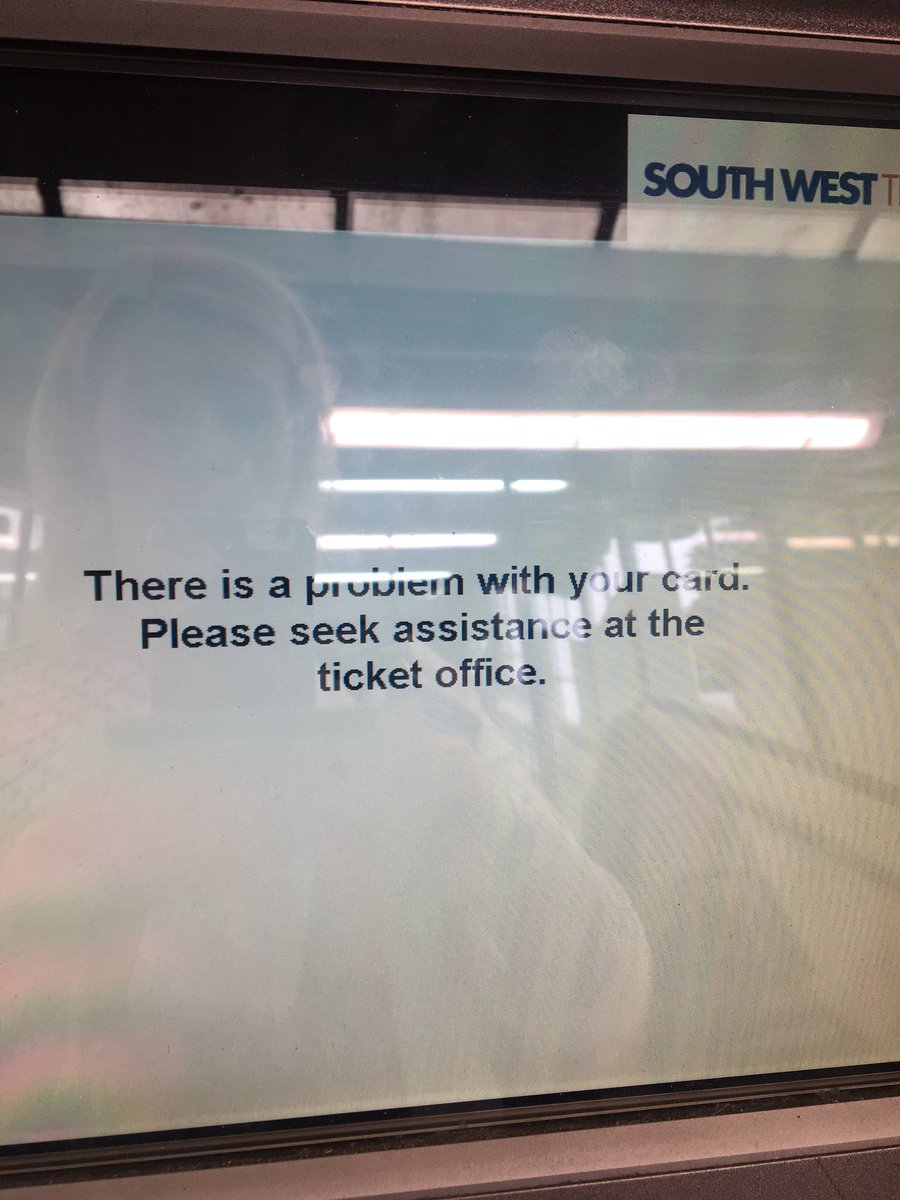 alison_ds's tweet photo. @TfL issue with my oyster, machine says seek help at the ticket office, ticket office don't deal with oyster 😡😡😡 https://t.co/vnWRZWilc3