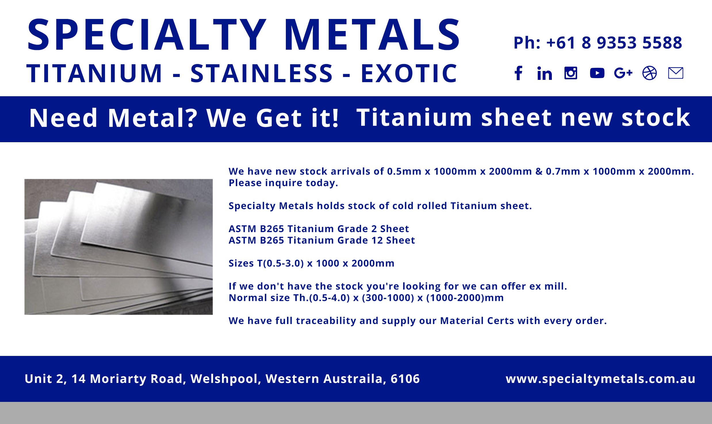 Specialty Metals (SpecMetAu) / Twitter