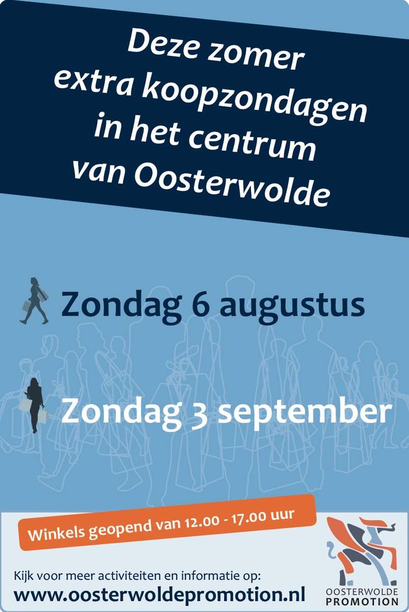 Komende zondag wordt in #Oosterwolde weer een extra #koopzondag gehouden!