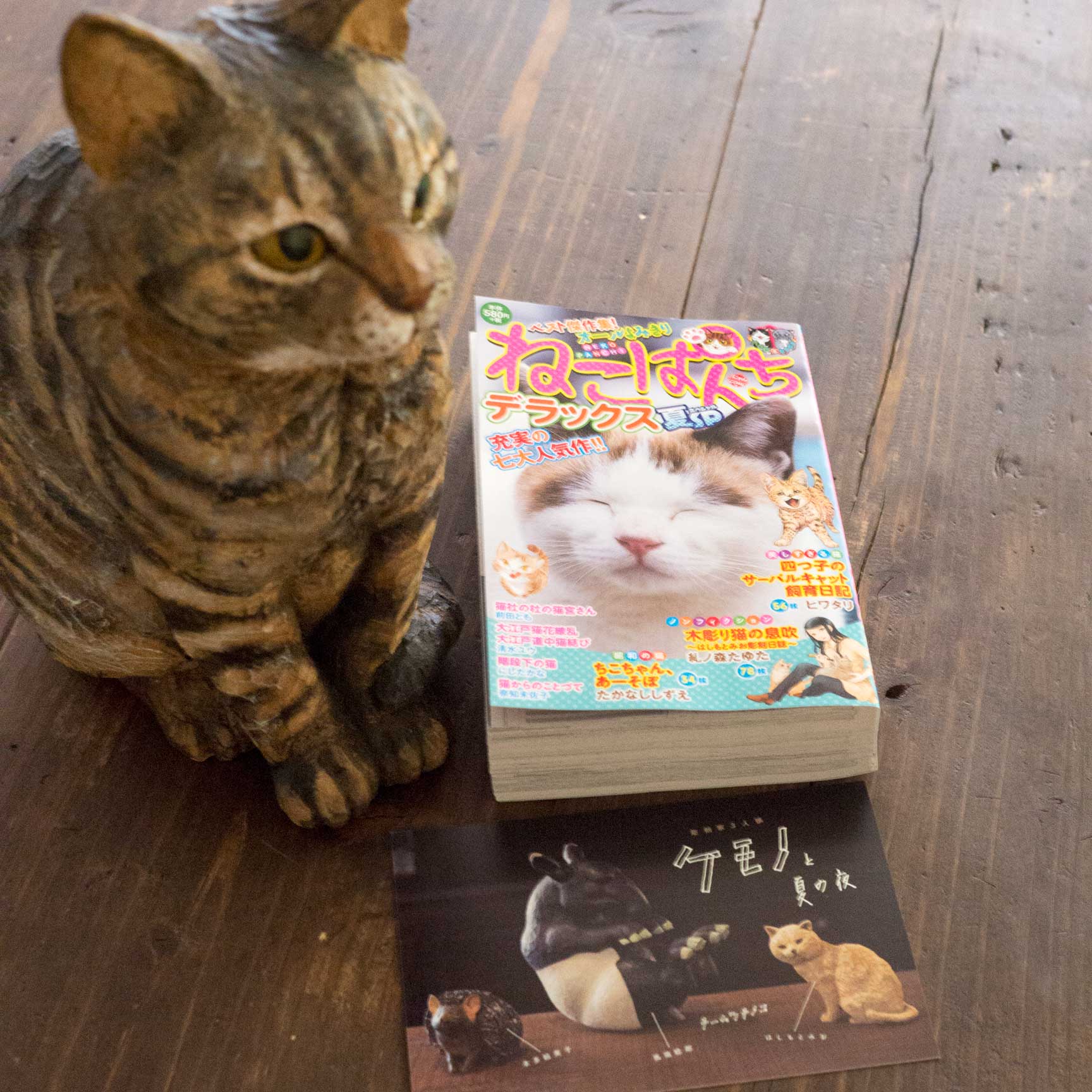 Uzivatel Gallery Kissa キッサ Na Twitteru 発売中の ねこぱんちデラックス 夏sp 昨年の連載 木彫り猫の息吹 はしもとみお彫刻日誌 が巻頭から78ページにわたってまとめて読めますよ ギャラリーにいつもいるタラちゃんも登場します 作画は糺ノ森たゆたさん