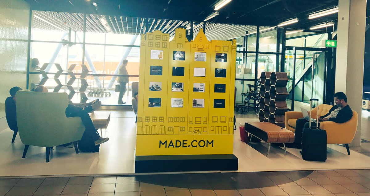 A slightly more stylish lounge in <a href="/Schipol_Airport/">Schipol Airport</a> than the norm-sponsored by eTailer Made. #airports #design#furniture #retail #etail