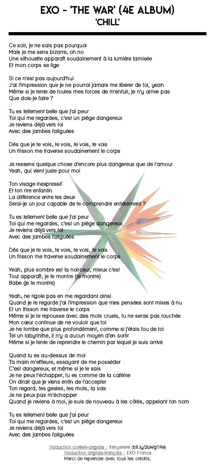 Exo France Traduction Paroles De Forever Diamond Et Touch It Du 4e Album D Exo The War T Co Ptxfsvlnpk Twitter