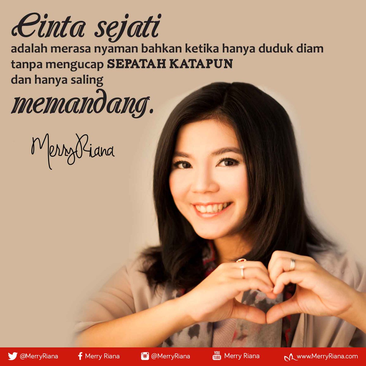 Merry Riana On Twitter Cinta Sejati Adalah Merasa Nyaman Bahkan