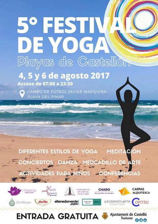 El Festival de Yoga de #Castellón del 4 al 6 de agosto, programa cerca de 60 actividades para toda la familia <a href="/VenACastellon/">Castellón Turismo</a> <a href="/AjuntCastello/">Ajuntament de Castelló</a>