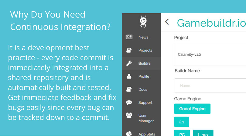 gamebuildr's tweet photo. Using #GodotEngine? or #Defold?  Then see how our #CI #gamedev tool can massively help your gamedev.  Take a look: https://t.co/sZZVhnYlwQ https://t.co/WEzSPkirVr