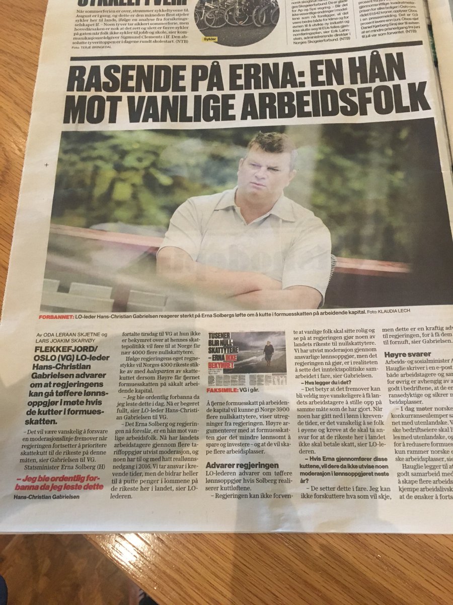 Ærlig talt @hcgabrielsen, dette blir som om jeg skulle sagt at det ikke blir noe lønnstillegg hvis <a href="/jonasgahrstore/">Jonas Gahr Støre</a> øker skattene!