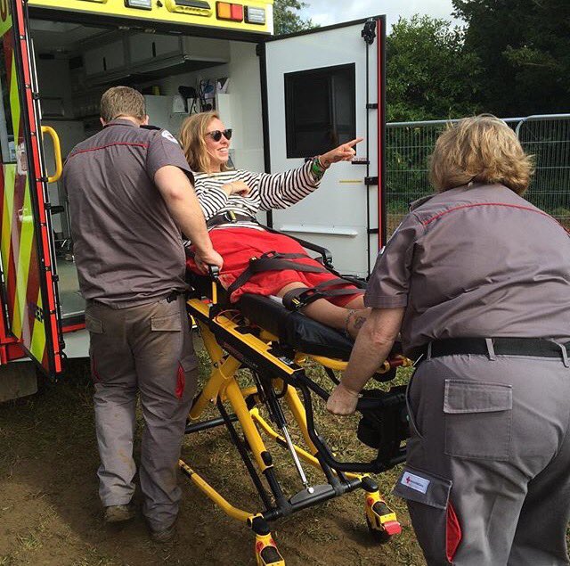 Thank you @WOMADfestival for another amazing #festival. Ours ended with a fallen Angel and a sprained ankle. Thank you everyone for helping!