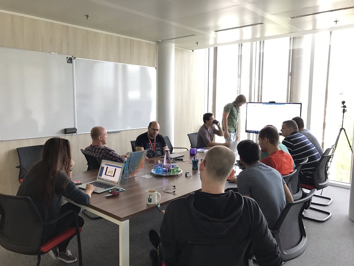 Feeling excited. Our 1st #haxe #mobprogramming session at <a href="/DoclerHoldingLU/">Docler Holding</a>
