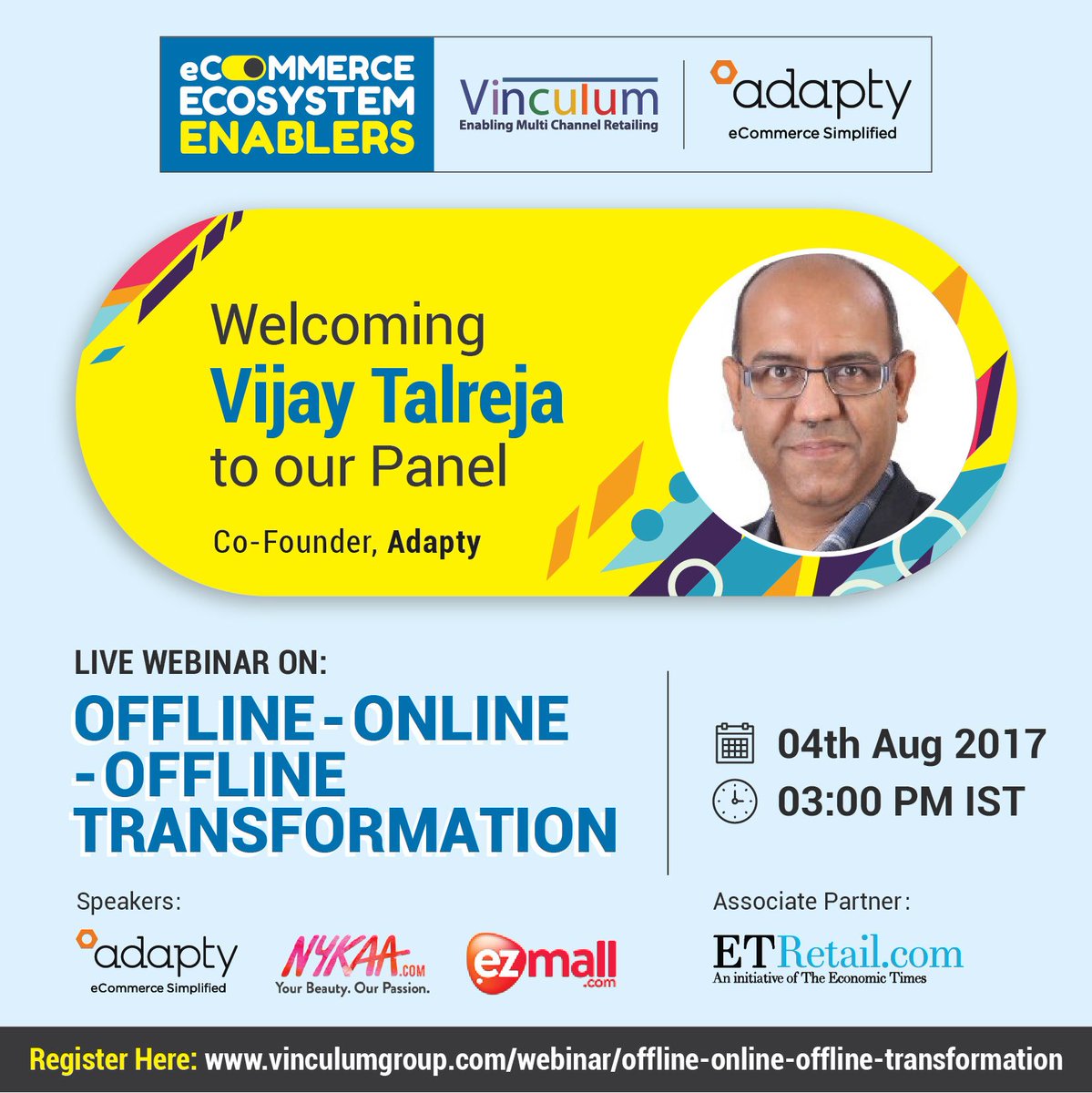 eRetailExpress's tweet image. "Customer engagement is the mantra for business growth" .Join Vijay from @adaptyinc on 4th Aug, 3pm IST  
Register:goo.gl/BoexM8