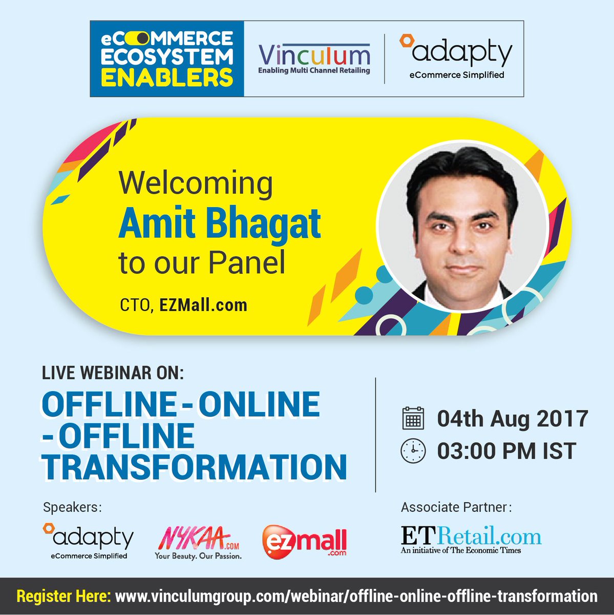 eRetailExpress's tweet image. Join Amit,CTO- EZmall to discuss how marketplaces are helping brands reach more customers &amp;amp; delight them
Register:goo.gl/BoexM8