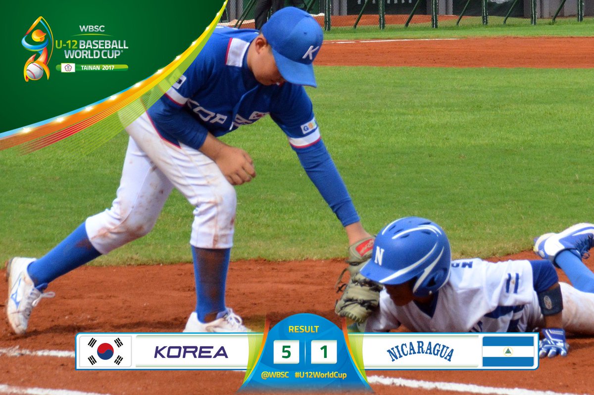 WBSC's tweet photo. 🇰🇷Korea wins !!!!! #U12WorldCup https://t.co/5r2nT28dST