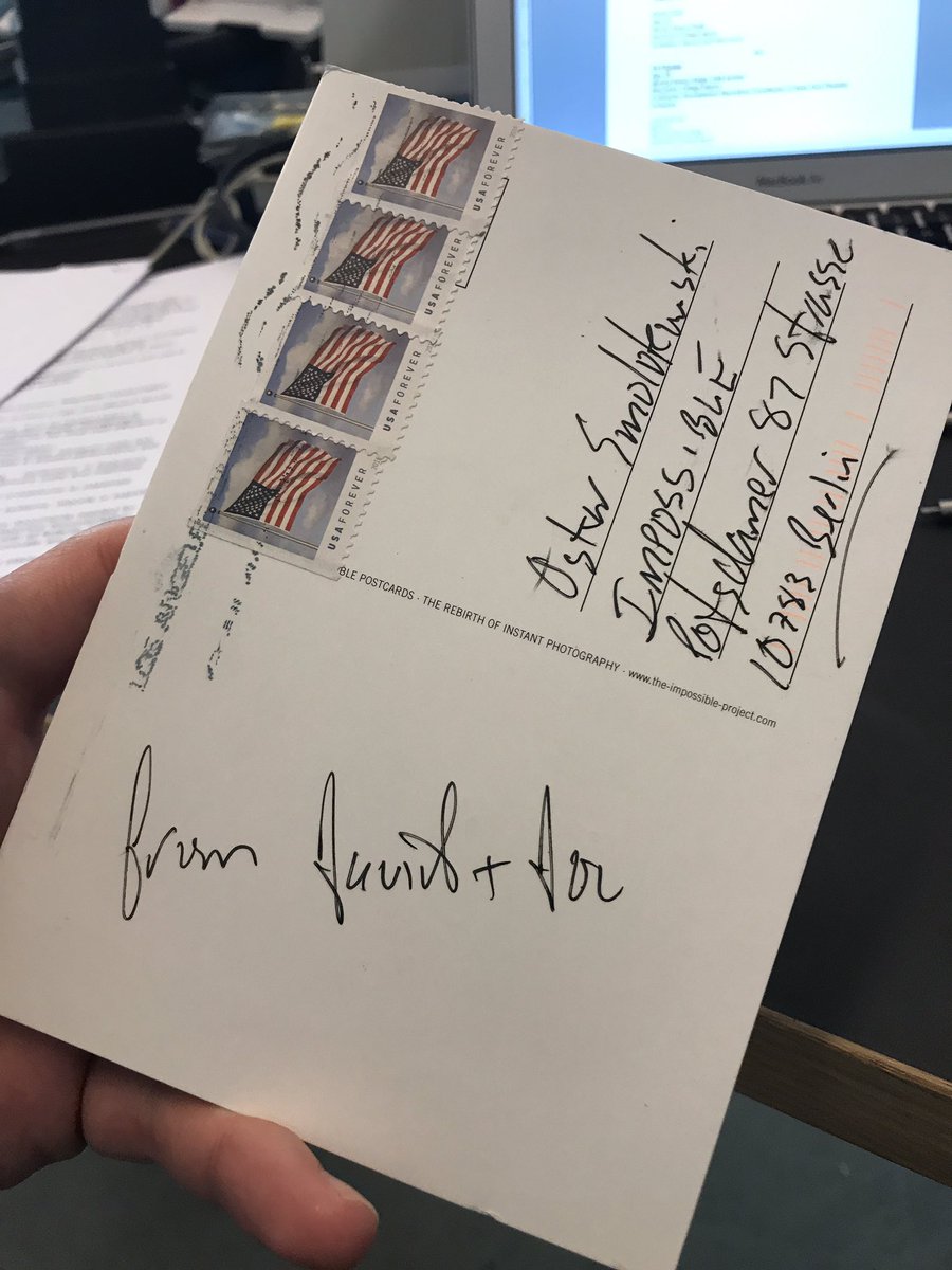 Just got this from l.a. but I can't read the handwriting! Thank you to whoever sent this :)