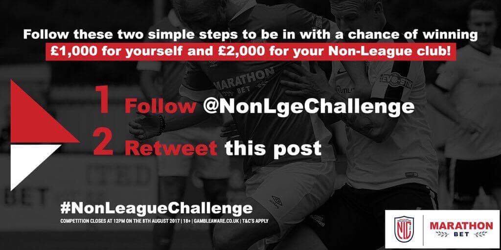 altrinchamfc's tweet image. The club with the most retweets wins the @NonLgeChallenge.

Help us win £2,000, and £1,000 for yourself.

RT this, and follow them. NOW!