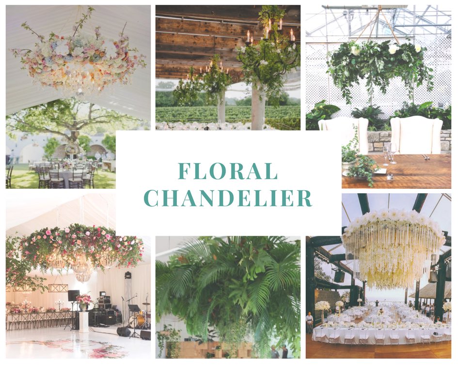 Add a WOW factor to your wedding with a beautiful floral chandelier! Here are some of my faves for inspo. #wedding