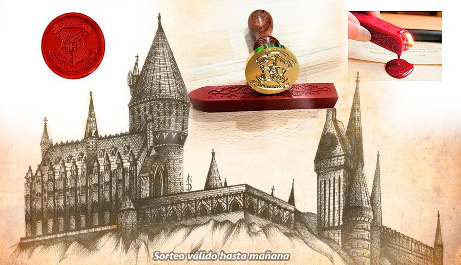 SORTEAMOS un sello de Hogwarts con lacre de lafrikileria.com  ⚡️
Para participar haz RT y tuitea con el hashtag #Hogwartssite