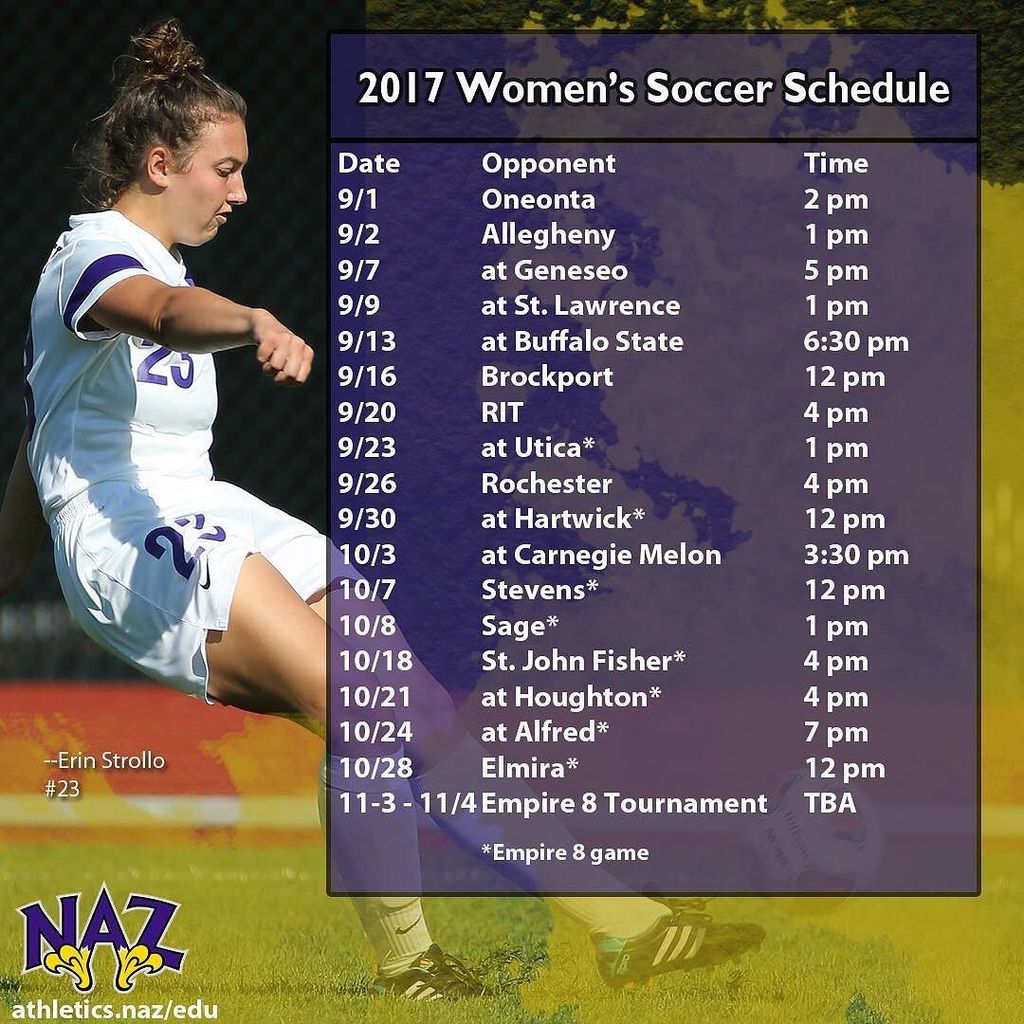 Nazareth Athletics on Twitter: "Women's soccer appeared in the NCAAs in 2016. Here is the full