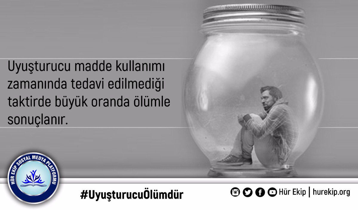 Uyuşturucu, alkol ve benzeri maddeler insana, çevresine ve topluma büyük zararları olan bağımlılık yapıcı maddelerdir.

| #UyuşturucuÖlümdür