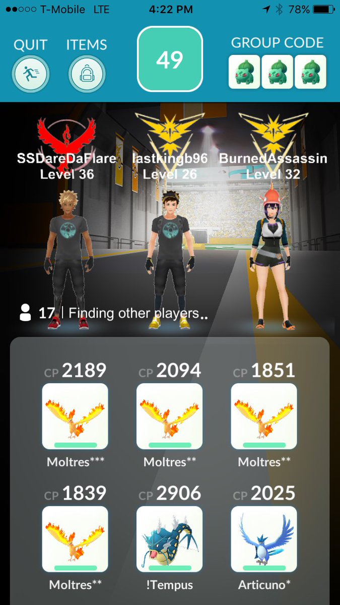 SilverTrainer13's tweet photo. I got a few Moltres now time to take down this Lugia!!!!!! #PokemonGO #legendaryraid #LegendaryBirds https://t.co/DYgfdCU0cJ
