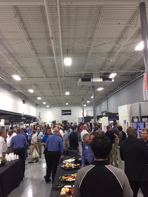 caron_eng's tweet image. Lots of traffic and lots to see at the @OkumaAmerica Summer Showcase last week.  #CNC #MachineTools #ToolMonitoring #TMAC