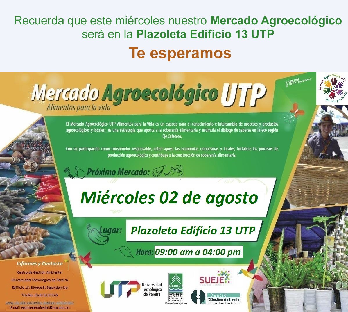 JBotanicoUTP's tweet photo. Espacio para conocimiento e intercambio de procesos y productos agroecológicos. Promoviendo soberanía alimentaria y diálogo de saberes! https://t.co/3ZTrtCxRCp