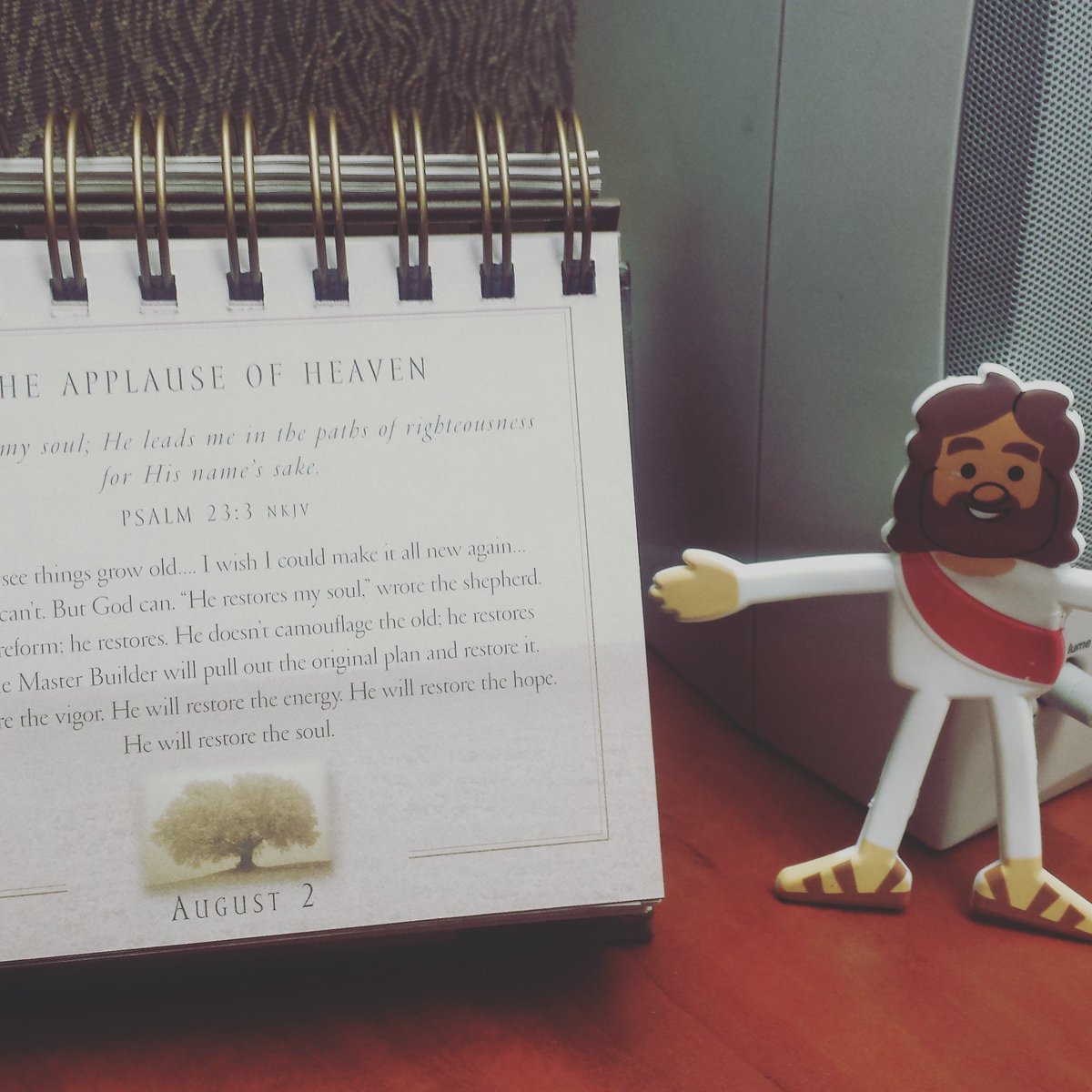 Jesus is having a great time at work at Merrill! Where else have you found Jesus? Share your photos and let us know! (Photo by Gigi Nelson)