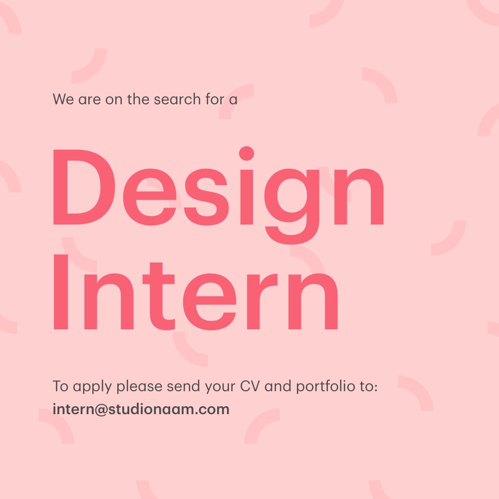 We are looking for a talented new design intern to join our studio in The Netherlands. #internship #design #digitaldesign <a href="/studionaam/">Studio Naam</a>