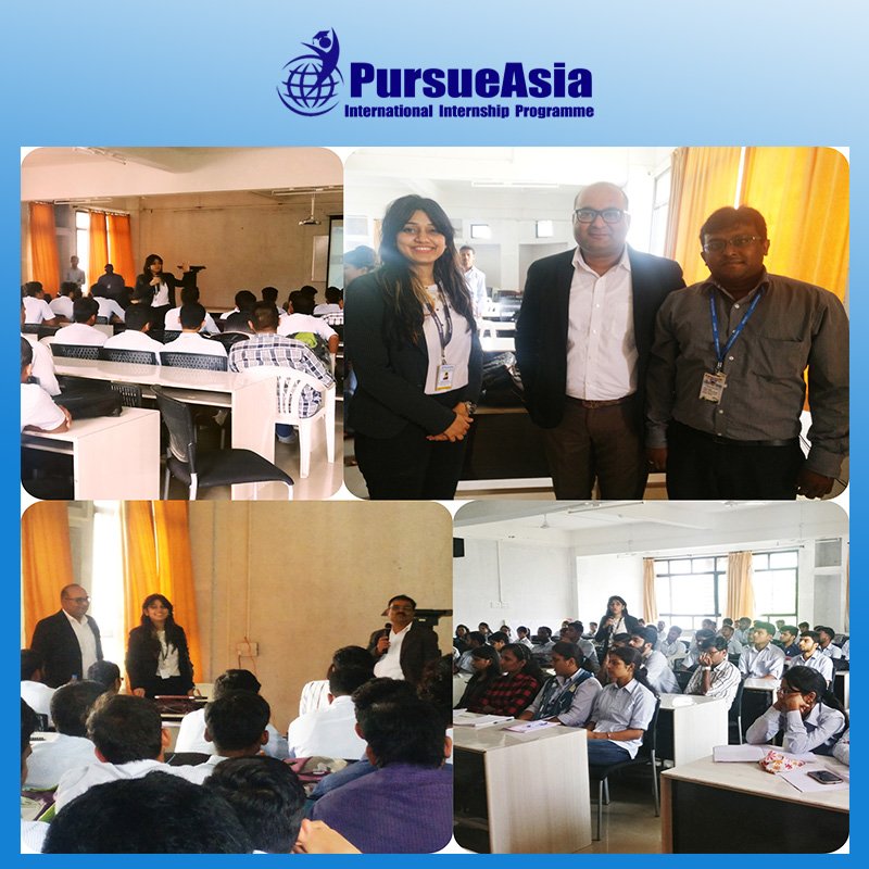 PursueAsia's tweet photo. One more seminar organized for Hotel Management students at RIT, Sangali.
#GoGlobal #Careerpath #InternationalInternships https://t.co/rPyVZPDUpE