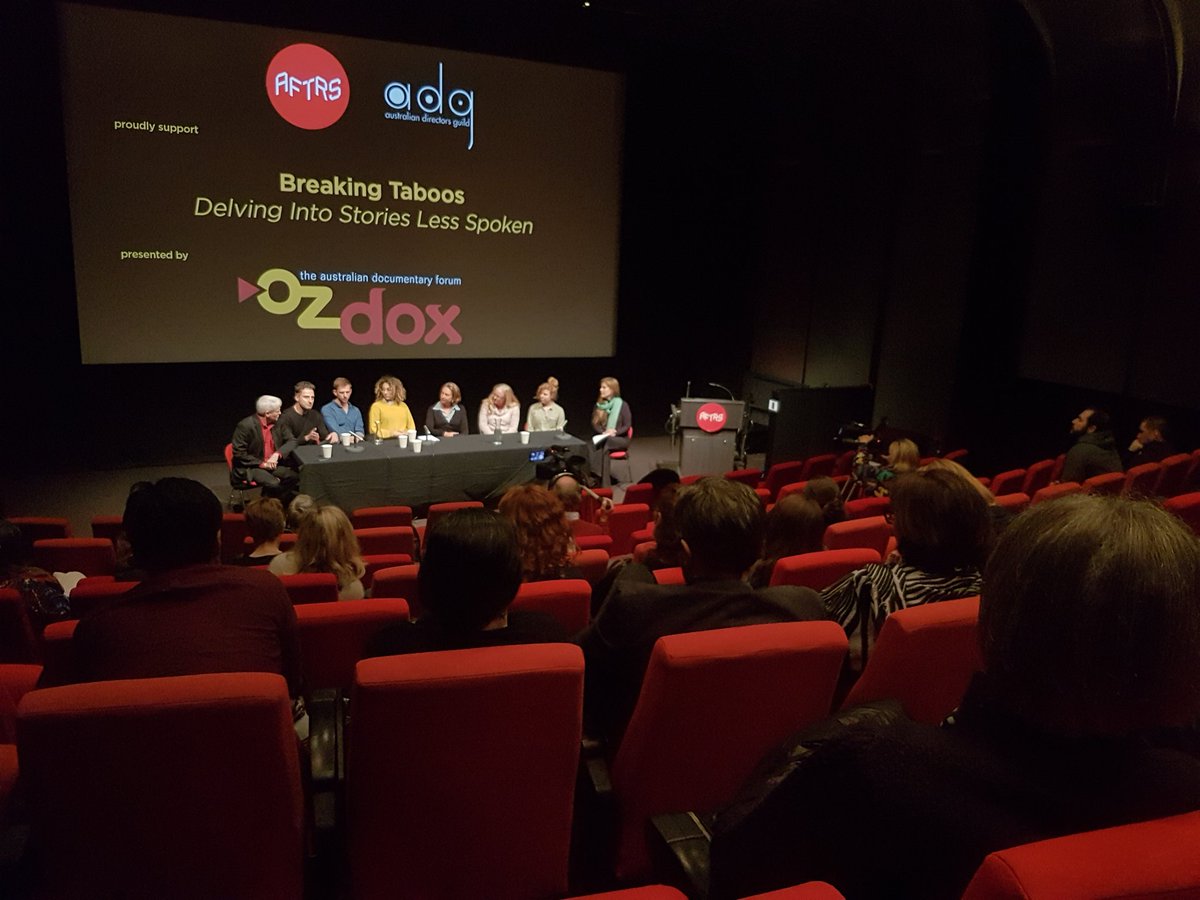 doco_tv's tweet photo. Taboos: a great #ozdox session @ozdoxforum @andynehl #filthyrichhomeless @Abcmanup #youcantaskthat @pinkhousedoco https://t.co/NfMAVYYlXX