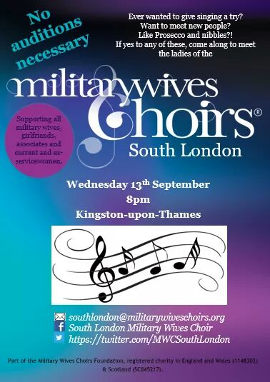Come join us on our Newbies Night on Wednesday 13th September.  Contact us for more details.  :) #StrongerTogether <a href="/MWChoirs/">Military Wives Choirs</a>