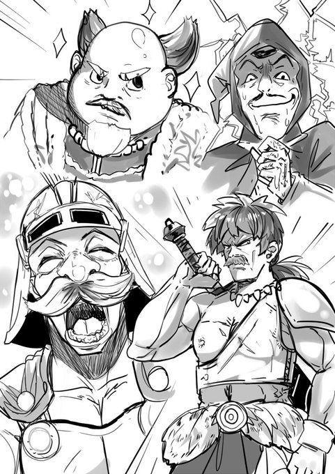 気分転換にドラクエおっさん絵をらくがき～ 