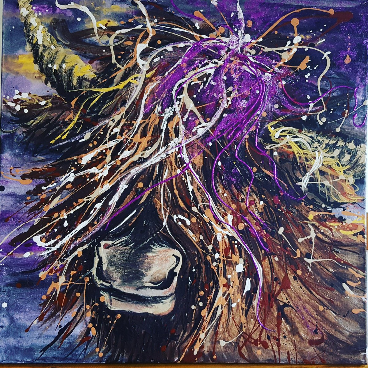 PipOxArt's tweet photo. Helen Oxtoby exhibiting at #Ripley castle throughout August. @PipOxArt  #originalart #canvas #Cards #highlandcow https://t.co/k3NUx1vtsh