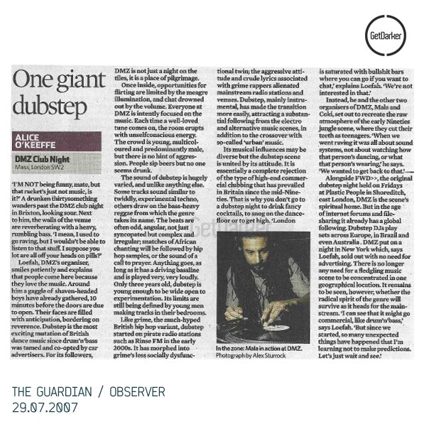 GetDarker's tweet photo. Early club review of DMZ night in London, July 2007

Read:  https://t.co/zdy8LEyQK3

#dubstep #dmz #dubstephistory #london #10yearsago https://t.co/vFO8MqahIJ